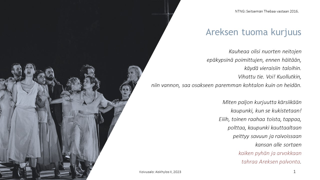 Traaginen ajattelu: Aiskhylos II