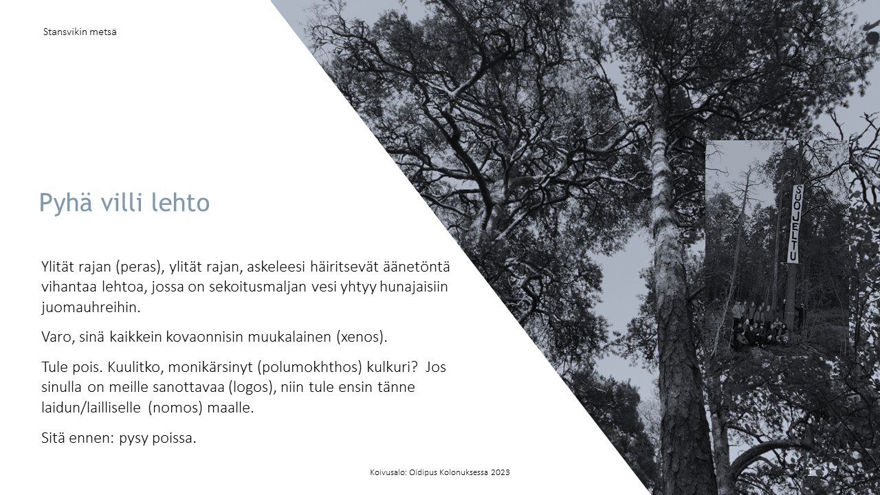 Traaginen ajattelu: Sofokles VII